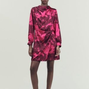 Zara Satin Effect Mini Dress